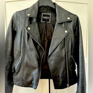 Barney’s Real Leather Moto Jacket